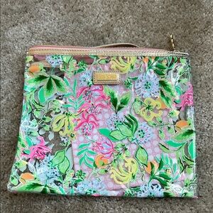Lilly Pulitzer Vinyl Beach Day Pouch + Small Pouch NWOT